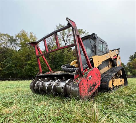 deforester track skid steer rental|skid steer mulching head rental.